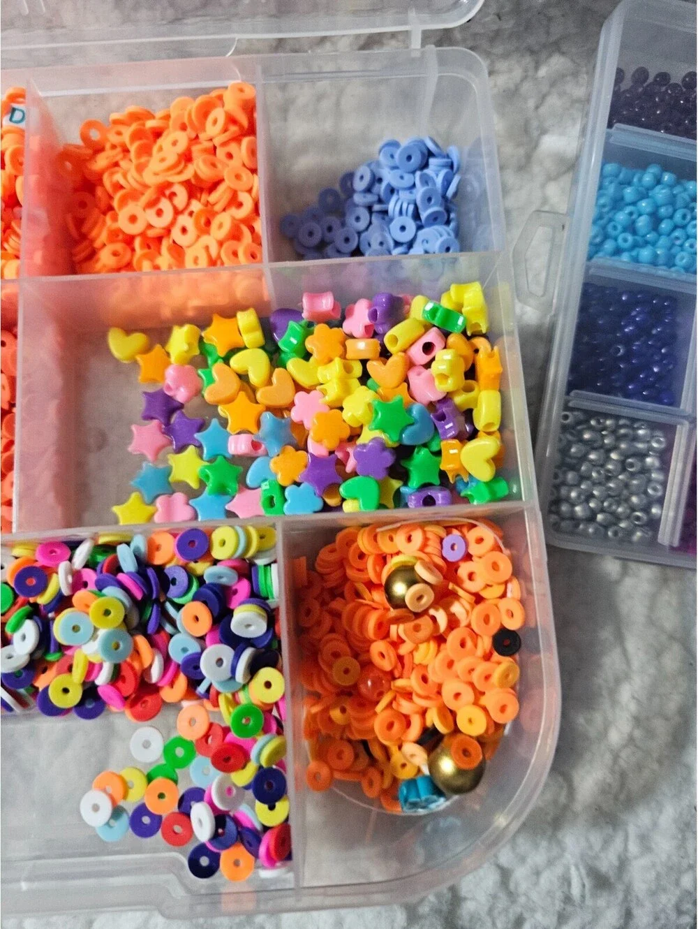 (Lot of 3) Mixed Jewelry Crafting Beads Various Colors & Styles With 3 Boxes